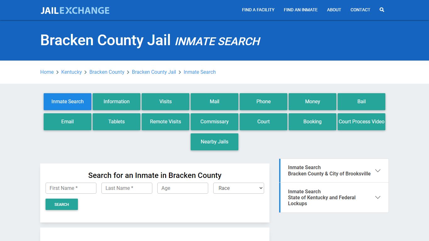 Bracken County Jail, KY Inmate Search: Roster & Mugshots