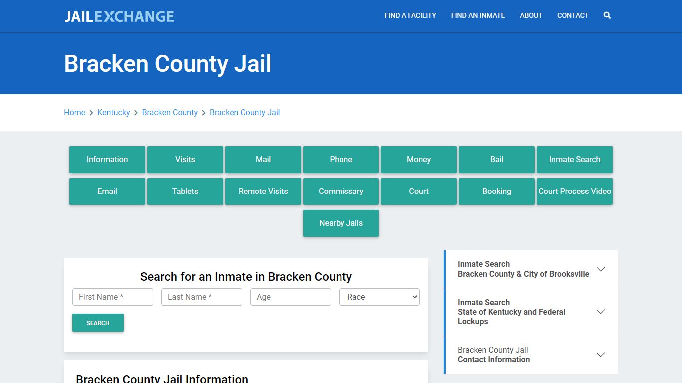 Bracken County Jail Roster Lookup, KY, Inmate Search